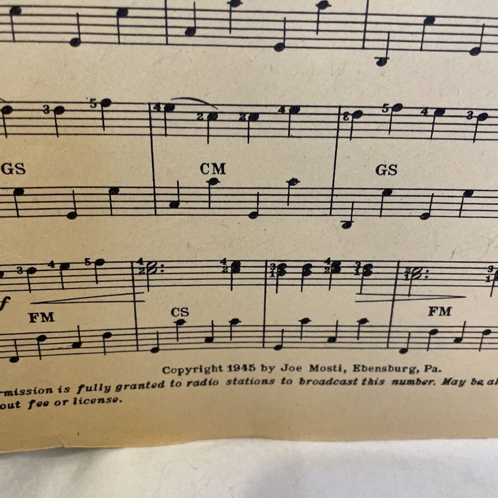 Tickle Me Polka Accordion Solo Raglani 1945 Sheet Music Joe Mosti Publisher - Picture 6 of 7
